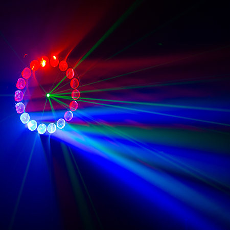 BOOMTONE DJ - CYCLONE LZR Jeu de lumières LED avec Laser vert