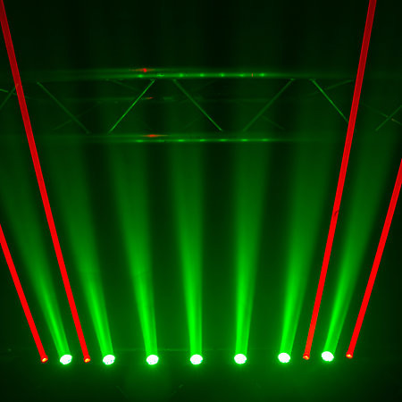 Effet LED RGBW et laser rouge Evolite Laser Bar 8X500RED